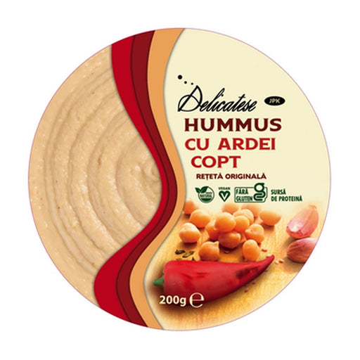 Delicatese Humus cu Ardei Copt 200 g - WALTI WALTI