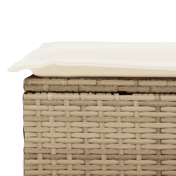 Set canapele de grădină, 9 piese, cu perne, bej, poliratan WALTI