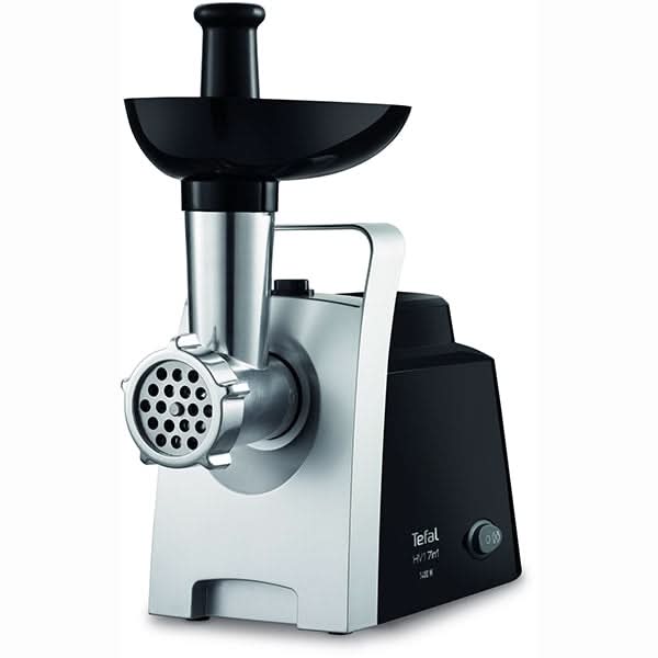 Masina de tocat carne TEFAL NE109838, 1.7kg/min, 1400W, accesoriu carnati/suc de rosii/feliere/radere, argintiu-negru WALTI