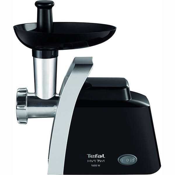Masina de tocat carne TEFAL NE109838, 1.7kg/min, 1400W, accesoriu carnati/suc de rosii/feliere/radere, argintiu-negru WALTI