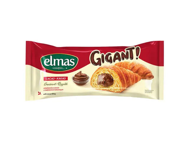 ELMAS Gigant Croissant cu Umplutura de Cacao 160 g - WALTI WALTI