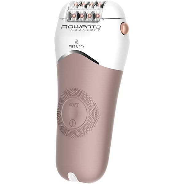 Epilator ROWENTA Aqua Soft EP4930F0, 24 pensete, 2 viteze, 6 accesorii, Wet&Dry, acumulator, alb-argintiu WALTI