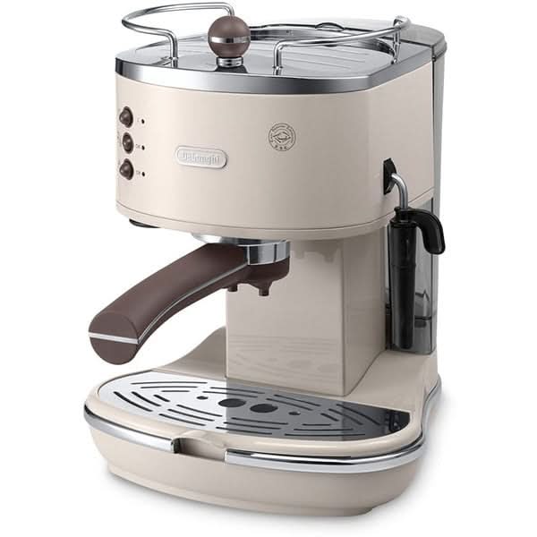 Espressor manual DELONGHI Icona Vintage ECOV 311.BG, 1.4l, 1100W, 15 bar, sistem Cappuccino, crem-argintiu WALTI