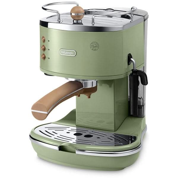 Espressor manual DELONGHI Icona Vintage ECOV 311.GR, 1.4l, 1100W, 15 bar, sistem Cappuccino, verde-negru WALTI