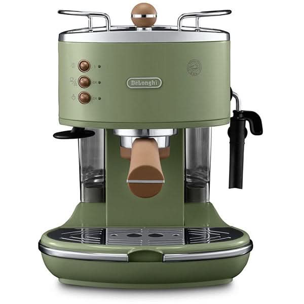 Espressor manual DELONGHI Icona Vintage ECOV 311.GR, 1.4l, 1100W, 15 bar, sistem Cappuccino, verde-negru WALTI