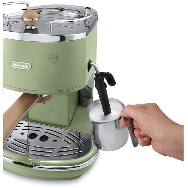 Espressor manual DELONGHI Icona Vintage ECOV 311.GR, 1.4l, 1100W, 15 bar, sistem Cappuccino, verde-negru WALTI