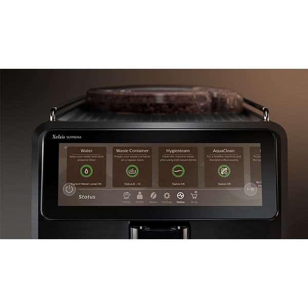 Espressor automat SAECO Xelsis Suprema SM8889/00, 1.7l, 1500W, 15 bar, HygieSteam, AquaClean, argintiu-negru WALTI