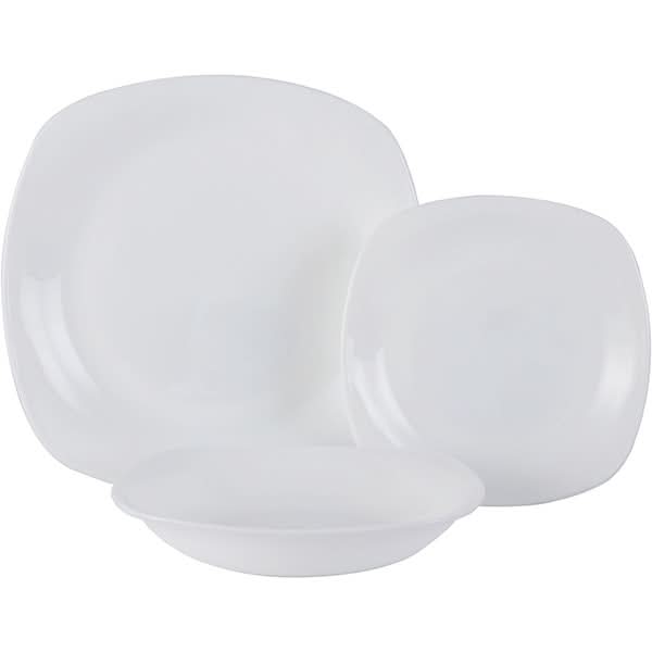 Set de masa MYRIA MC4003, 18 piese, sticla opal, alb WALTI