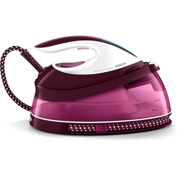 Statie de calcat PHILIPS PerfectCare Compact GC7842/40, 2400W, 400g/min, 1.5l, talpa SteamGlide, alb-roz WALTI