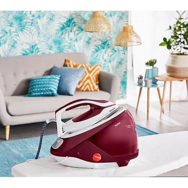 Statie de calcat TEFAL Pro Express Protect GV9220E0, 2600W, 540g/min, 1.8l, talpa Durilium AirGlide, alb-rosu WALTI