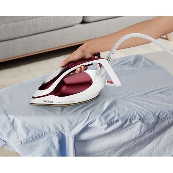Statie de calcat TEFAL Pro Express Protect GV9220E0, 2600W, 540g/min, 1.8l, talpa Durilium AirGlide, alb-rosu WALTI