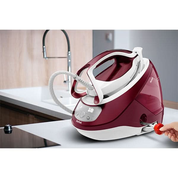 Statie de calcat TEFAL Pro Express Protect GV9220E0, 2600W, 540g/min, 1.8l, talpa Durilium AirGlide, alb-rosu WALTI
