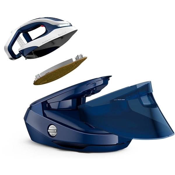 Statie de calcat TEFAL Pro Express Vision GV9812E0, 3000W, 700g/min, 1100ml, talpa Durilium AirGlide Autoclean, albastru-alb WALTI