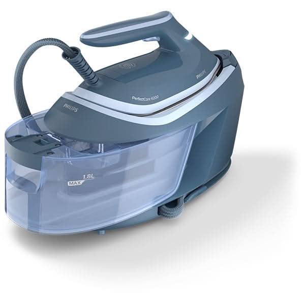 Statie de calcat PHILIPS Seria 6000 PSG6042/20, 2400W, 550g/min, 1.8l, talpa SteamGlide Advanced, albastru - WALTI WALTI