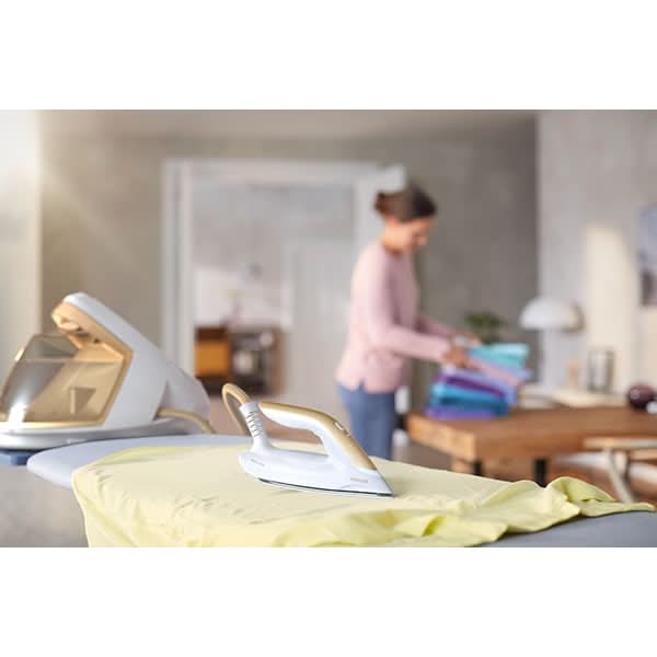 Statie de calcat PHILIPS PerfectCare Seria 8000 PSG8040/60, 2700W, 600g/min, 1.8l, talpa SteamGlide Elite, alb-auriu WALTI