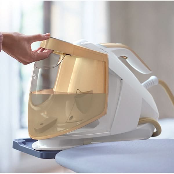Statie de calcat PHILIPS PerfectCare Seria 8000 PSG8040/60, 2700W, 600g/min, 1.8l, talpa SteamGlide Elite, alb-auriu WALTI