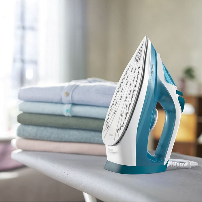 Fier de calcat PHILIPS Seria 3000 DST3011/20, 2100W, 140g/min, 300ml, talpa Ceramica, albastru-alb WALTI
