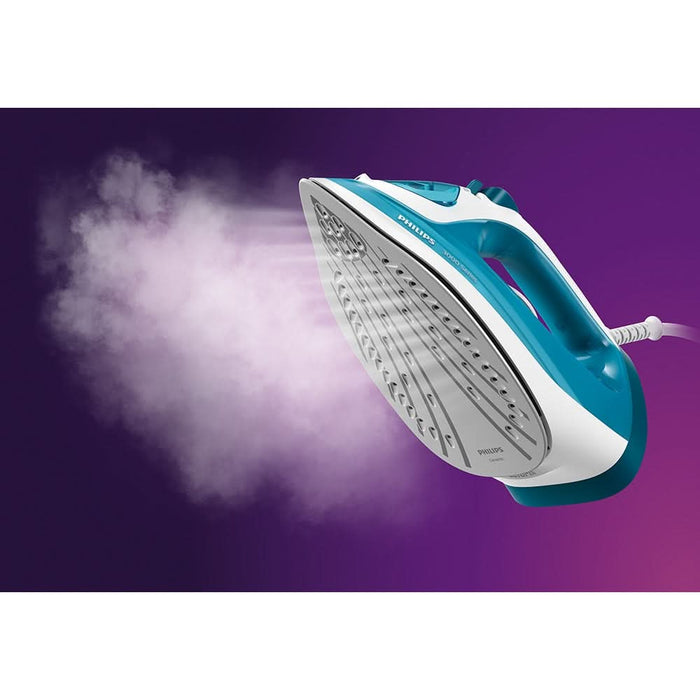 Fier de calcat PHILIPS Seria 3000 DST3011/20, 2100W, 140g/min, 300ml, talpa Ceramica, albastru-alb WALTI