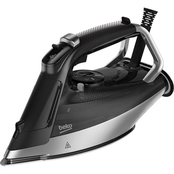 Fier de calcat BEKO Future Iron SIM5124A, 2400W, 230g/min, 350ml, talpa Soft Glide, negru-argintiu WALTI