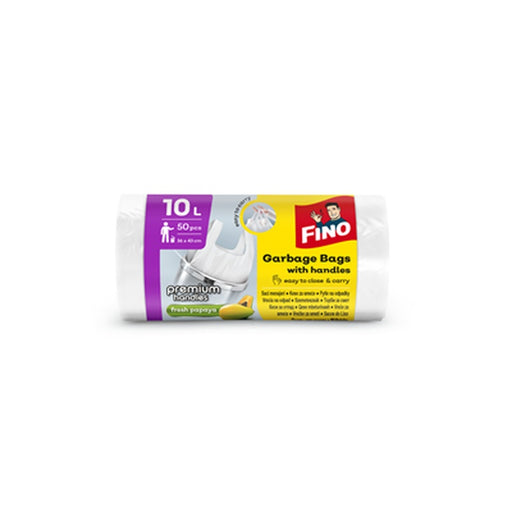 FINO Saci menajeri Premium Handles cu Aromă de Papaya 10L 50 bucati - WALTI WALTI