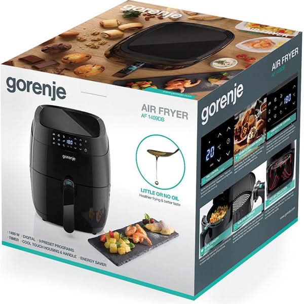 Friteuza cu aer cald GORENJE AF1409DB, 3.5l, 1400W, negru WALTI