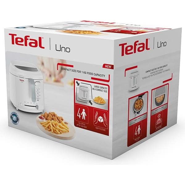 Friteuza TEFAL Uno FF203130, 1kg, 1.8l, 1600W, 150-190 grade, alb-gri WALTI