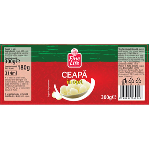 Fine Life Ceapa in Otet 300 g - WALTI WALTI