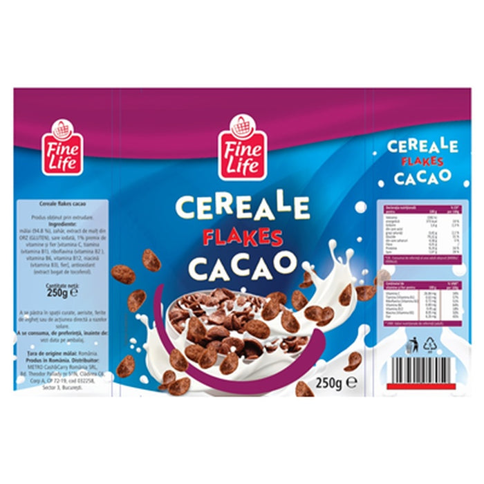 Fine Life Cereale Flakes Cacao 250 g - WALTI WALTI