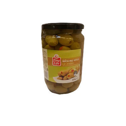 Fine Life Masline Verzi cu Ardei 420 g - WALTI WALTI