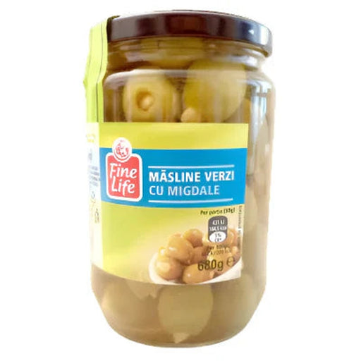 Fine Life Masline Verzi cu Migdale 420 g - WALTI WALTI