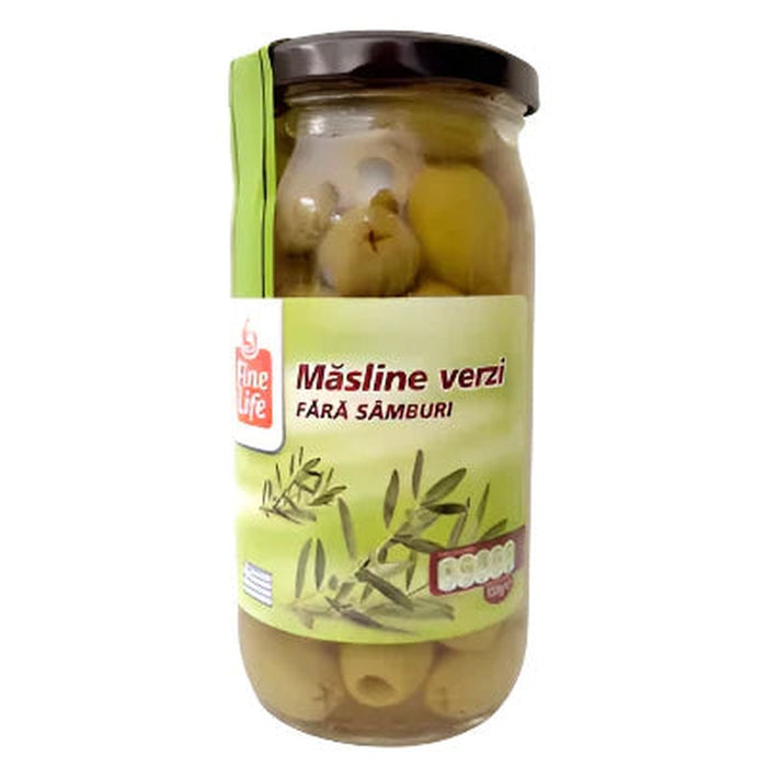 Fine Life Masline Verzi fara Samburi 340 g - WALTI WALTI