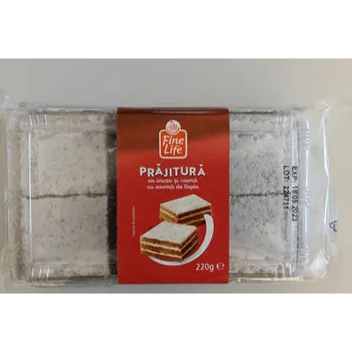 Fine Life Prajitura Cacao si Crema cu Aroma de Lapte 220 g - WALTI WALTI