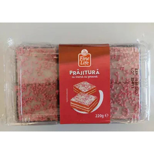 Fine Life Prajitura Crema cu Zmeura 220 g - WALTI WALTI