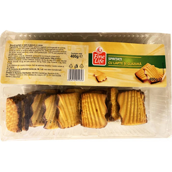 Fine Life Spritati Glazurati cu Lapte 400 g - WALTI WALTI
