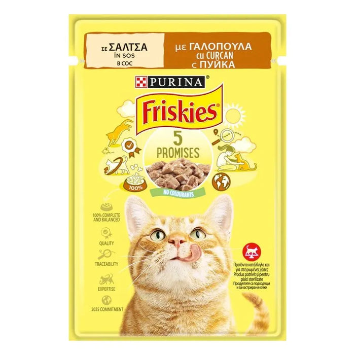 Friskies Hrana Umeda pentru Pisici cu Curcan in Sos 85 - WALTI WALTI