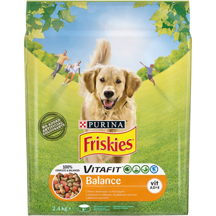 Friskies Adult Balance Hrana Uscata pentru Caini cu Pui & Vita 2,4 Kg - WALTI WALTI