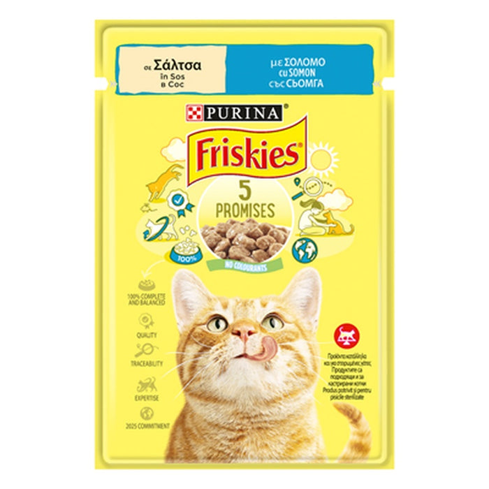 Friskies Hrana Umeda pentru Pisici cu Somon in Sos 85 g - WALTI WALTI
