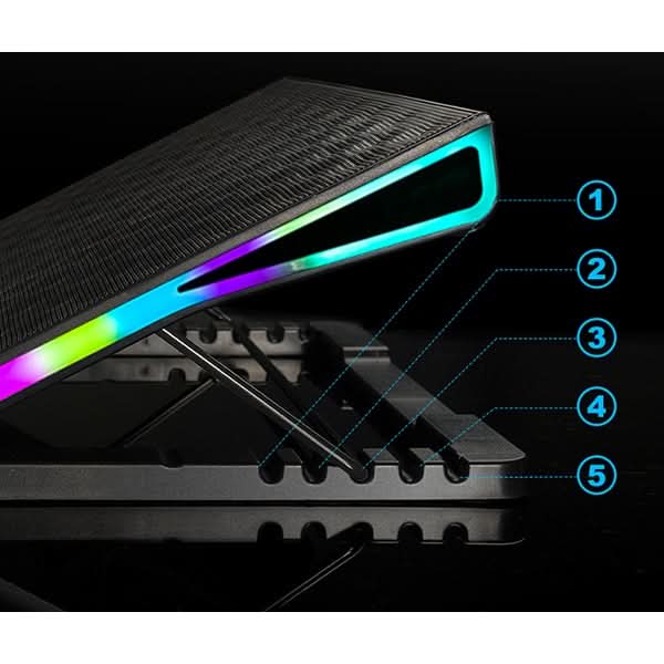 Cooler laptop gaming MYRIA X10, RGB, 17", negru WALTI