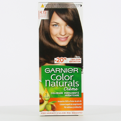 GARNIER COLOR NATURALS Vopsea de Par Nuanta 4.15 - Ciocolata Amaruie 100 ml - WALTI WALTI