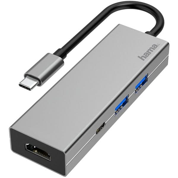 Hub USB Type-C HAMA 200107, USB-A, HDMI, gri WALTI
