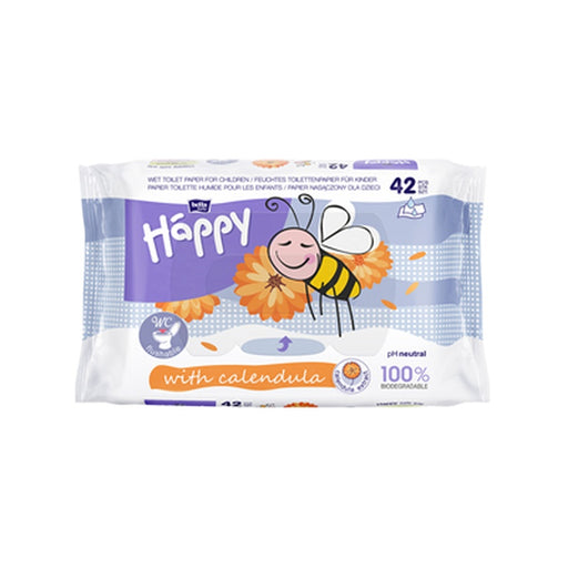 HAPPY Hartie Igienica Umeda cu Extract de Galbenele 42 bucati - WALTI WALTI