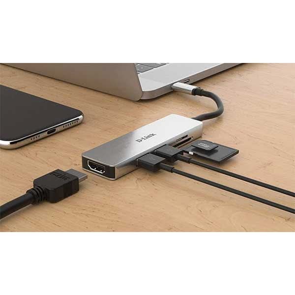 Hub USB Type-C D-LINK DUB-M530, USB 3.0, HDMI, SD/microSD, gri WALTI