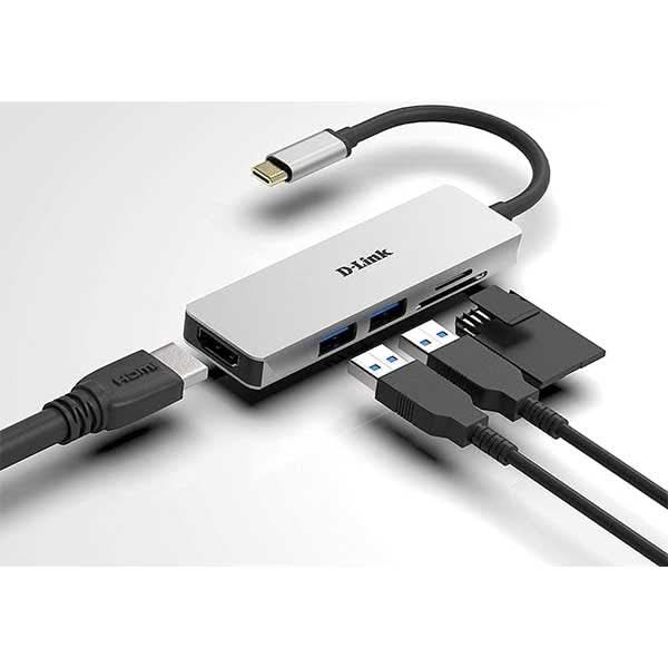 Hub USB Type-C D-LINK DUB-M530, USB 3.0, HDMI, SD/microSD, gri WALTI
