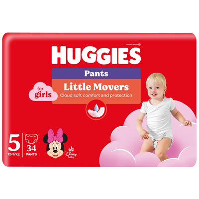 HUGGIES 34 Scutece Chilotel Marimea 5 Fetite 12-17 Kg - WALTI WALTI