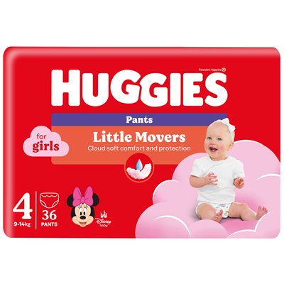 HUGGIES 36 Scutece Chilotel Marimea 4 Fetite 9-14 Kg - WALTI WALTI