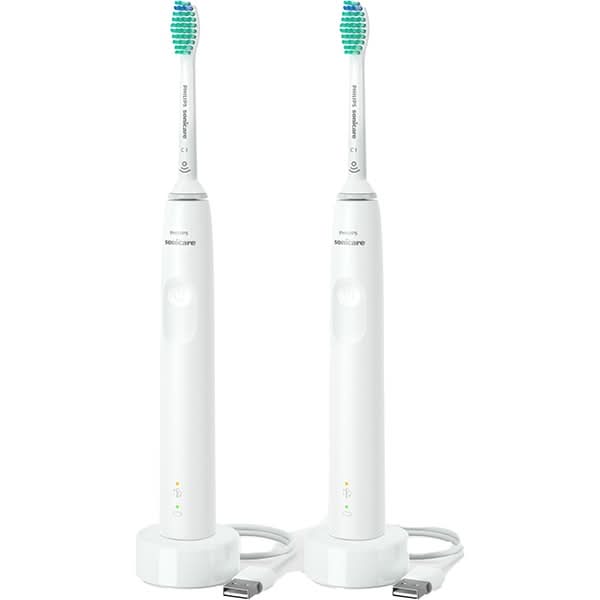 Set 2 Periute de dinti electrice PHILIPS Sonicare HX3675/13, 31000 miscari/min, 1 program, 2 capate, alb WALTI