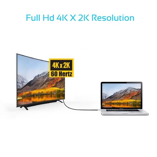 Cablu HDMI - USB Type-C PROMATE HDLink-60H, 1.5m, negru-argintiu WALTI