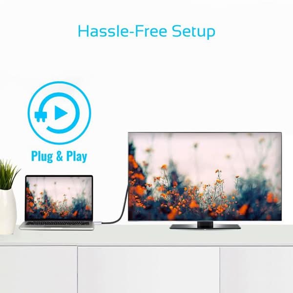 Cablu HDMI - USB Type-C PROMATE HDLink-60H, 1.5m, negru-argintiu WALTI