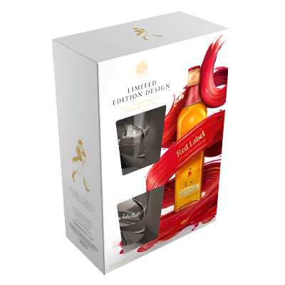 JOHNNIE WALKER RED LABEL Blended Scotch Whisky 40% SGR 0,7 L + 2 Pahare - WALTI WALTI