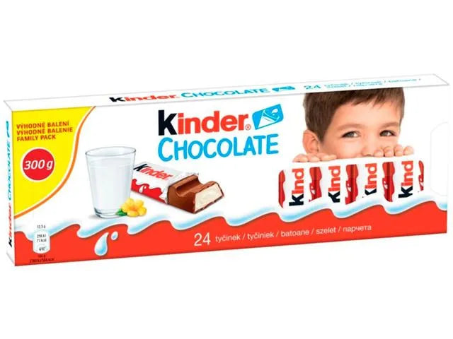 KINDER CHOCOLATE Batoane de Ciocolata cu Lapte 300 g - WALTI WALTI